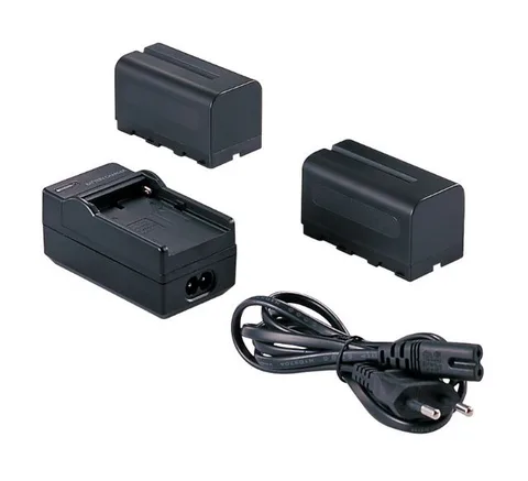 Falcon Eyes 2 x NP-F750 accu + SP-CHG acculader voor LED-lampen